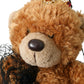 Brown Teddy Bear Gold Crystal Crown Hair Band Diadem