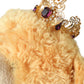 Brown Teddy Bear Gold Crystal Crown Hair Band Diadem