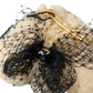 Beige Teddy Bear Mesh Net Band Hair Clip