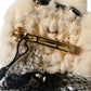 Beige Teddy Bear Mesh Net Band Hair Clip