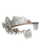 Silver Brass STRASS Crystal Crown Tiara LED Diadem