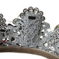 Silver Brass STRASS Crystal Crown Tiara LED Diadem