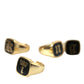 Gold Brass KING Enamel Set of 4 Ring