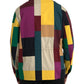 Multicolor Patchwork Cotton Collared Jacket