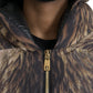 Parka Brown Full Zip Hooded Long Coat Jacket