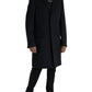 Black Wool Cashmere Trench Coat Jacket