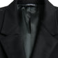 Black Wool Cashmere Trench Coat Jacket