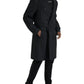 Black Double Breasted Trench Coat Jacket