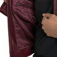 Maroon Exotic Leather Zip Biker Coat Jacket