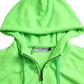 Neon Green Hooded Full Zip Top Sweater