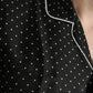 Black Polka Dot Silk Long Sleeve Shirt