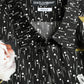 Black Floral Men Formal Dress GOLD Shirt