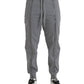 Gray Cotton Jogger Skinny Sweatpants Pants