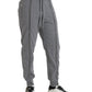 Gray Cotton Jogger Skinny Sweatpants Pants