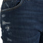 Blue Slim Fit Cotton Skinny Men Denim Jeans