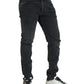 Gray Cotton Stretch Skinny Denim Logo Jeans