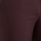 Maroon Wool Men Slim Fit Dress Pants