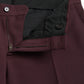 Maroon Wool Men Slim Fit Dress Pants