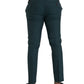 Green Wool Skinny Slim Dress Pants