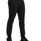 Black Cotton Stretch Skinny Dress Pants