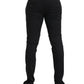 Black Cotton Stretch Skinny Dress Pants