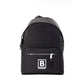 Abbeydale Branded Stamp Black Nylon Backpack Shoulder Bookbag