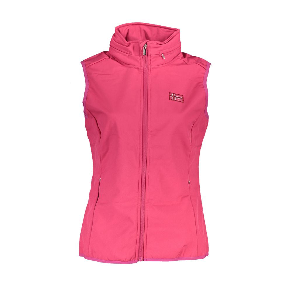 Pink Polyester Jackets & Coat