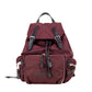 Medium Burgundy Econyl Nylon Rucksack Drawstring Backpack Bookbag