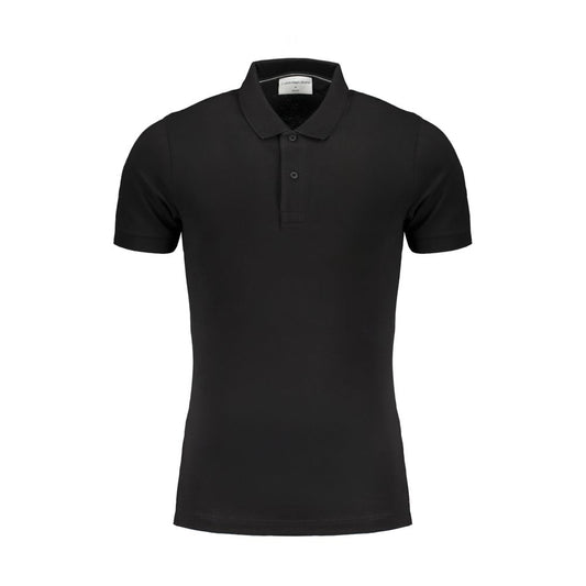 Black Cotton Polo Shirt