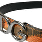 Patchwork Python Leather Logo Buckle Belt Men