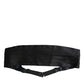 Black Men Wide Waist Silk Belt Cummerbund