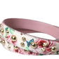 Pink Floral Handbag Accessory Shoulder Strap