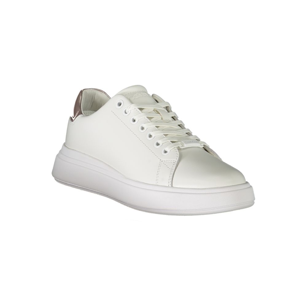 White Polyester Sneaker