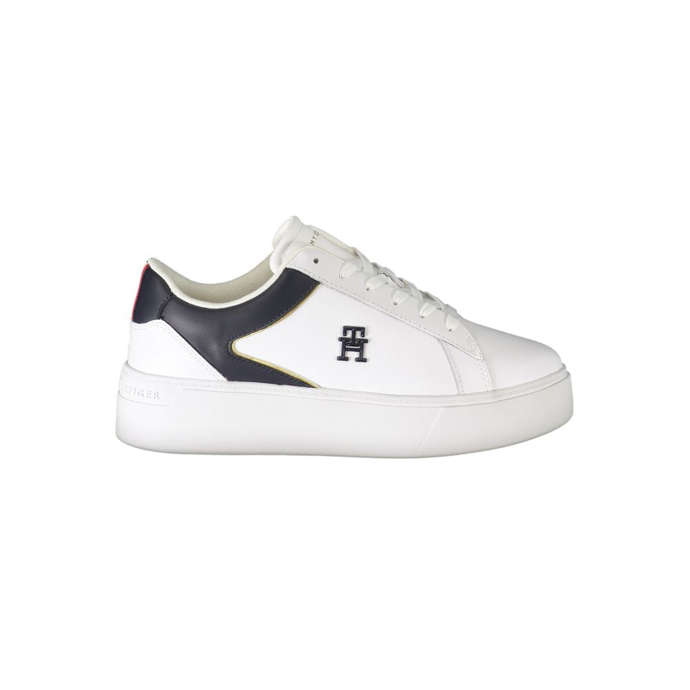 White Polyester Sneaker