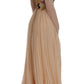 Elegant Floral Embroidered Silk Maxi Dress