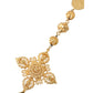 Gold Tone Chain Brass Beaded Statement Sicily Necklace