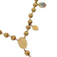 Gold Tone Chain Brass Beaded Statement Sicily Necklace