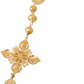 Gold Tone Chain Brass Beaded Statement Sicily Necklace