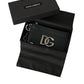 Black Calfskin Leather DG Logo Card Holder Wallet Men