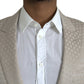 Beige MARTINI Single Breasted Coat Blazer