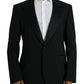 Black SICILIA Single Breasted Coat Blazer