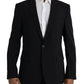 Black MARTINI Single Breasted Coat Blazer