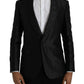 Black MARTINI Single Breasted Coat Blazer