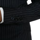 Black Stripe SICILIA Double Breasted Coat Blazer