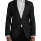 Black Stripe MARTINI Single Breasted Coat Blazer