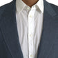 Blue Linen NAPOLI Single Breasted Coat Blazer