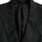 Black Wool MARTINI Single Breasted Coat Blazer