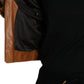 Brown Lamb Leather Full Zip Blouson Jacket