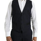 Dark Blue MARTINI Wool Formal 3 Piece Suit