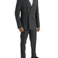 Gray Plaid Wool MARTINI Formal 2 Piece Suit